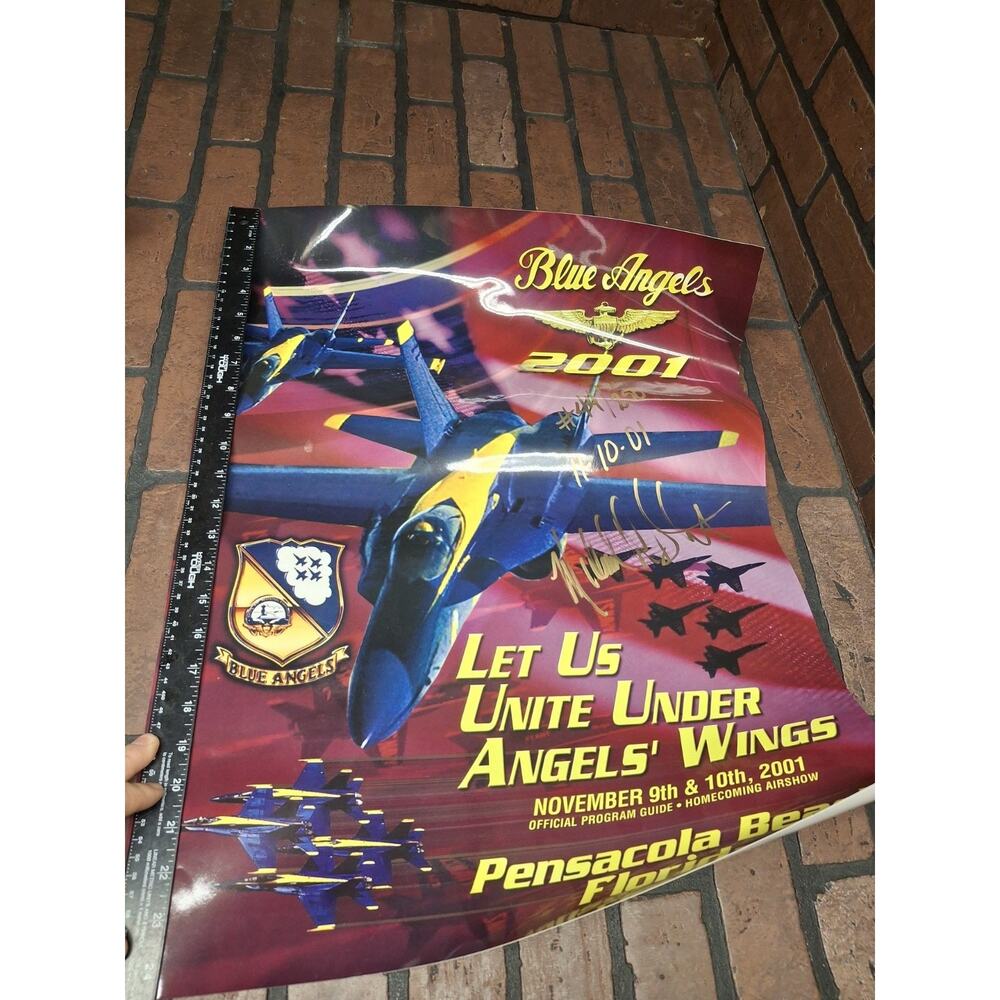 Blue Angels Signed Poster 2001 Glossy Photo Paper